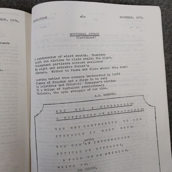 Zimbabwe 1976 & 1978 ZANU & UANC Revolution Africa Official Organ Magazines - Picture 15 of 16